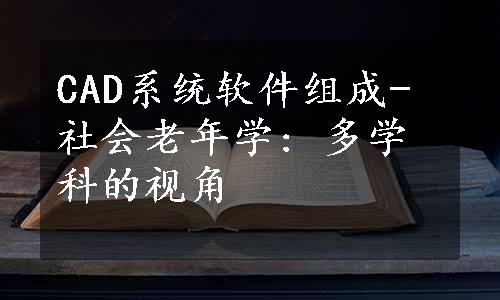 CAD系统软件组成-社会老年学: 多学科的视角