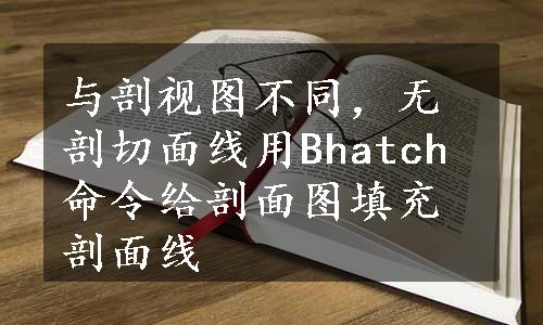 与剖视图不同，无剖切面线用Bhatch命令给剖面图填充剖面线