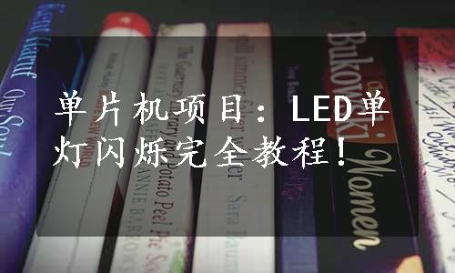 单片机项目：LED单灯闪烁完全教程!