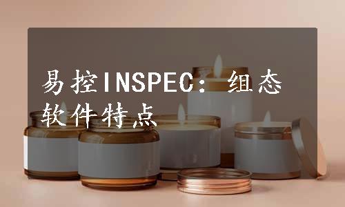 易控INSPEC：组态软件特点