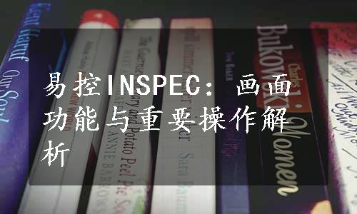 易控INSPEC：画面功能与重要操作解析