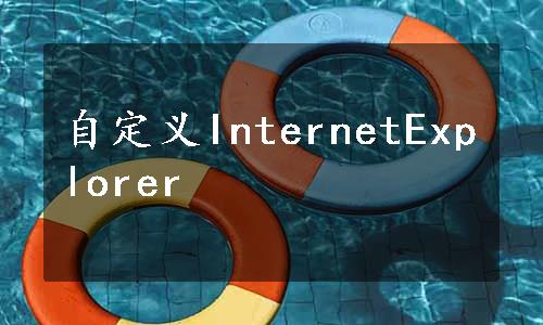 自定义InternetExplorer