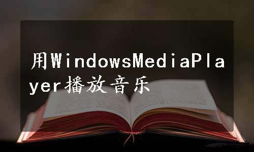 用WindowsMediaPlayer播放音乐