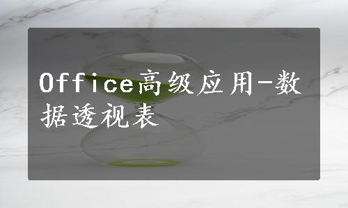 Office高级应用-数据透视表