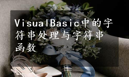 VisualBasic中的字符串处理与字符串函数