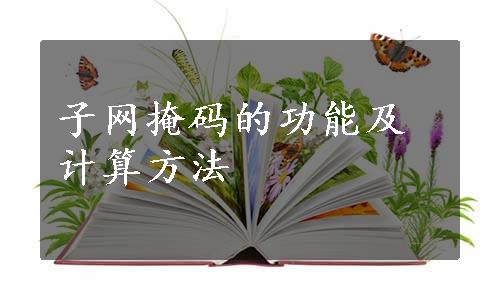 子网掩码的功能及计算方法