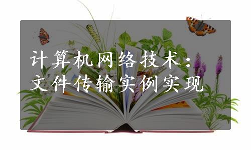 计算机网络技术：文件传输实例实现