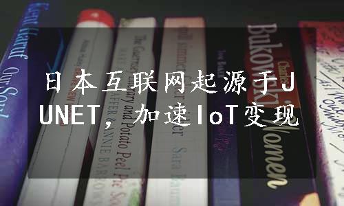 日本互联网起源于JUNET，加速IoT变现