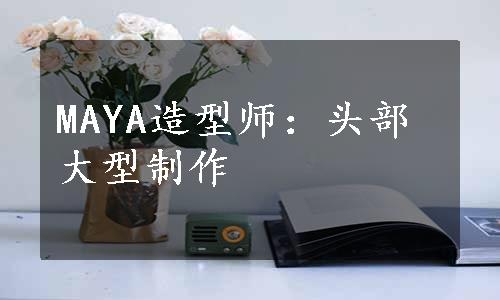 MAYA造型师：头部大型制作