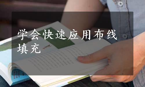 学会快速应用布线填充