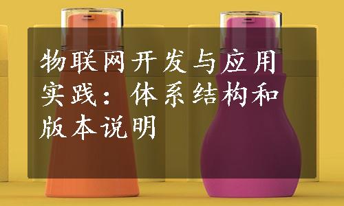 物联网开发与应用实践：体系结构和版本说明