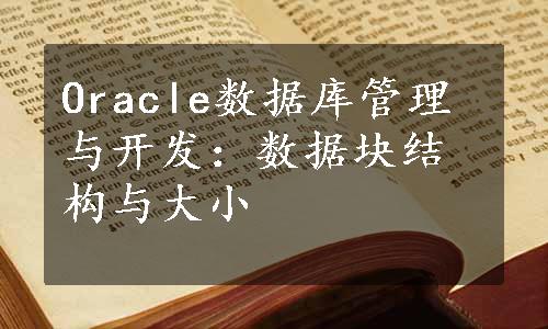 Oracle数据库管理与开发：数据块结构与大小