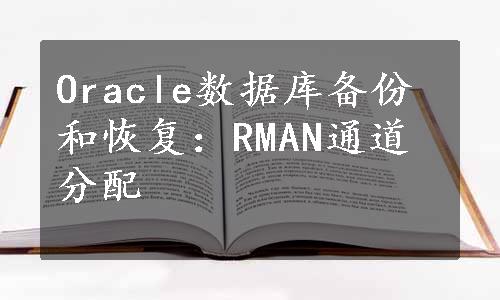 Oracle数据库备份和恢复：RMAN通道分配