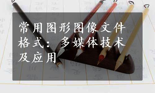 常用图形图像文件格式：多媒体技术及应用