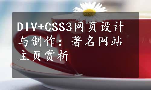 DIV+CSS3网页设计与制作：著名网站主页赏析