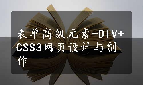 表单高级元素-DIV+CSS3网页设计与制作