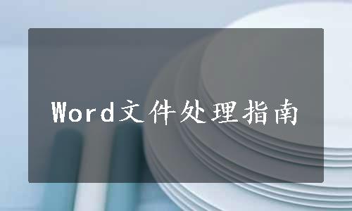 Word文件处理指南