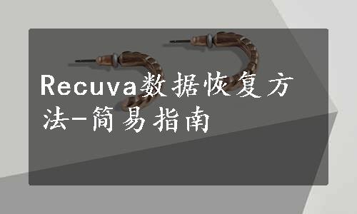 Recuva数据恢复方法-简易指南