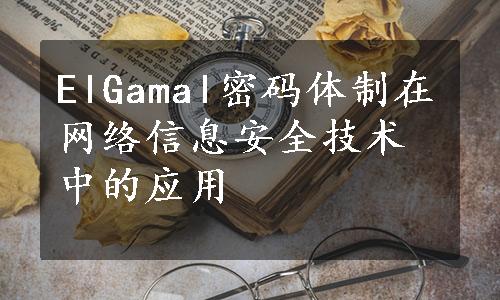 ElGamal密码体制在网络信息安全技术中的应用