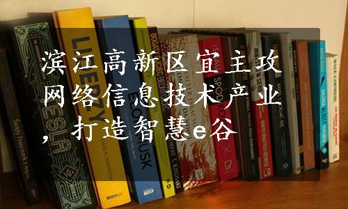 滨江高新区宜主攻网络信息技术产业，打造智慧e谷