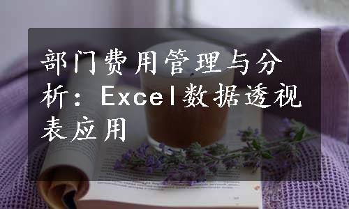 部门费用管理与分析：Excel数据透视表应用