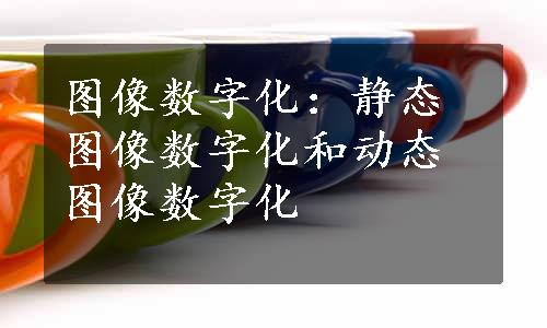 图像数字化：静态图像数字化和动态图像数字化