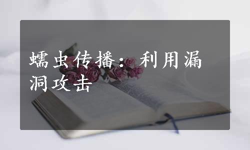 蠕虫传播：利用漏洞攻击