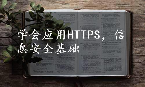 学会应用HTTPS，信息安全基础