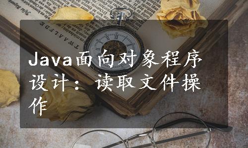 Java面向对象程序设计：读取文件操作