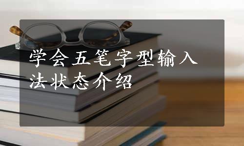 学会五笔字型输入法状态介绍