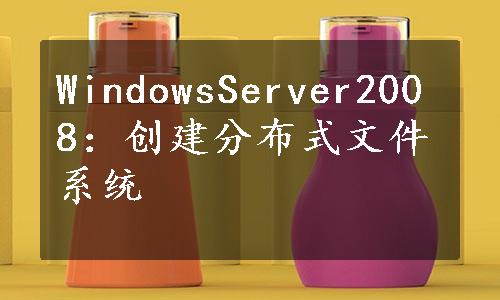 WindowsServer2008：创建分布式文件系统