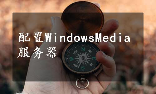 配置WindowsMedia服务器