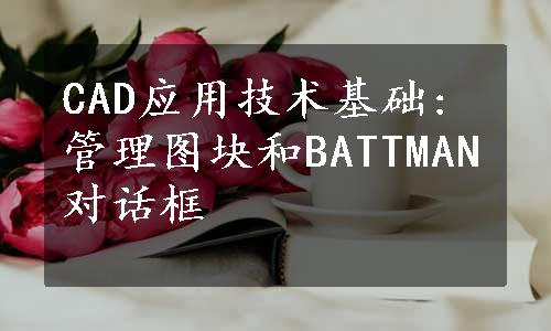 CAD应用技术基础:管理图块和BATTMAN对话框