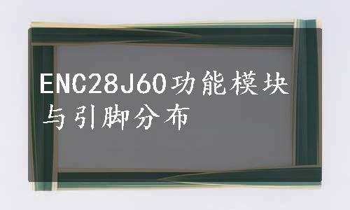 ENC28J60功能模块与引脚分布