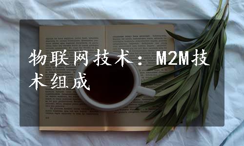 物联网技术：M2M技术组成