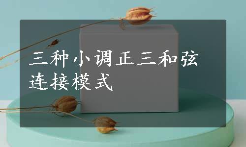 三种小调正三和弦连接模式