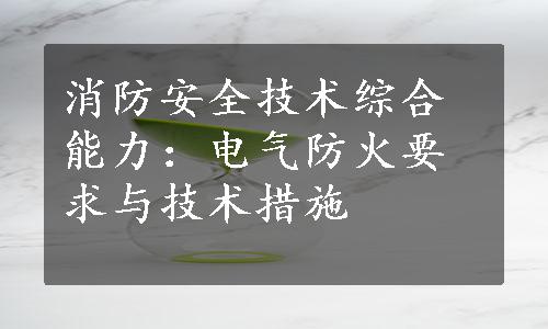 消防安全技术综合能力：电气防火要求与技术措施