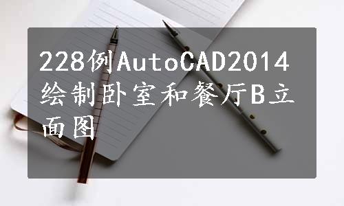 228例AutoCAD2014绘制卧室和餐厅B立面图