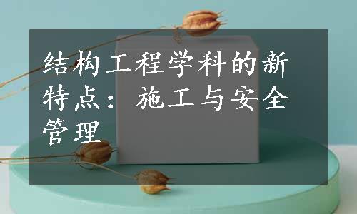 结构工程学科的新特点：施工与安全管理