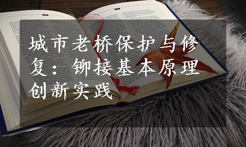 城市老桥保护与修复：铆接基本原理创新实践