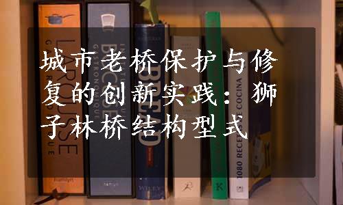 城市老桥保护与修复的创新实践：狮子林桥结构型式