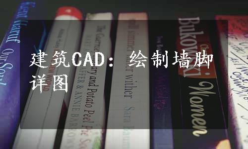 建筑CAD：绘制墙脚详图