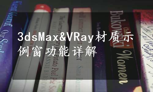 3dsMax&VRay材质示例窗功能详解