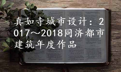 真如寺城市设计：2017～2018同济都市建筑年度作品