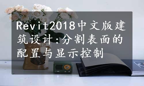 Revit2018中文版建筑设计:分割表面的配置与显示控制