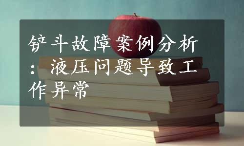 铲斗故障案例分析：液压问题导致工作异常