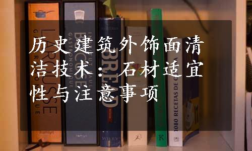 历史建筑外饰面清洁技术：石材适宜性与注意事项