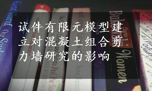 试件有限元模型建立对混凝土组合剪力墙研究的影响