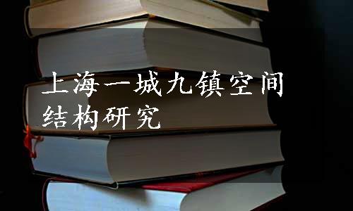 上海一城九镇空间结构研究