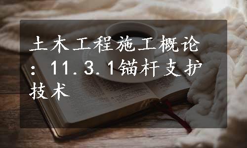 土木工程施工概论：11.3.1锚杆支护技术